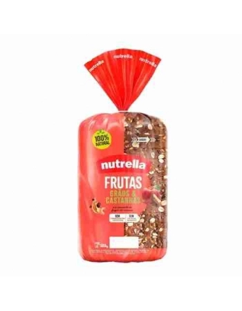 PAO FRUTAS GRAOS E CASTANHAS NUTRELLA 500G