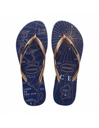SA HV SLIM NAUTICAL MARINHO/ROSE GOLD/BRANCO 33/34 C2