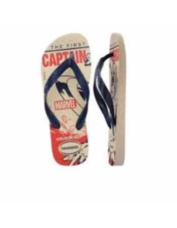 SA HV TOP MARVEL LGMN BEGE PALHA/MARINHO 35/36 C24